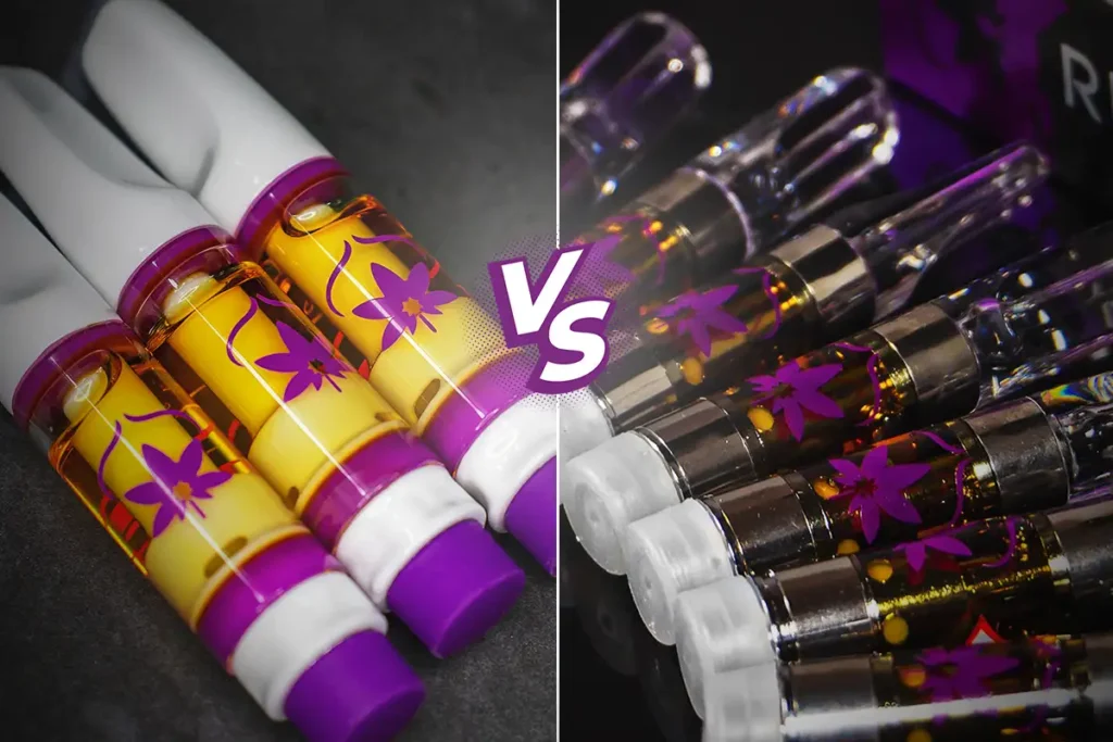 A Comparative Analysis of Ceramic vs. Metal Cartridges for Cannabis Distillate Consumption 2 Ceramic vs. Metal Distillate Cartridges Blog Feature Art