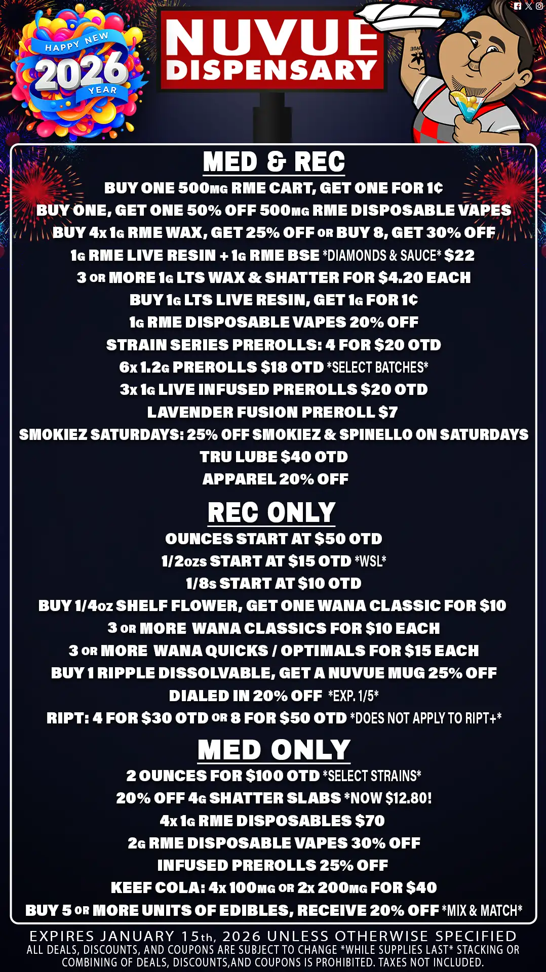 NuVue Pharma Weekly Coupons Jan. 2 '26