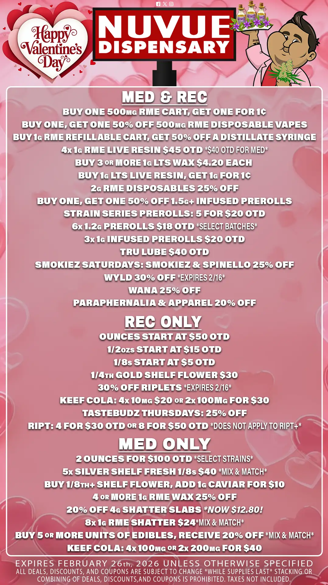 NuVue Pharma Weekly Coupons Feb. 13 '26