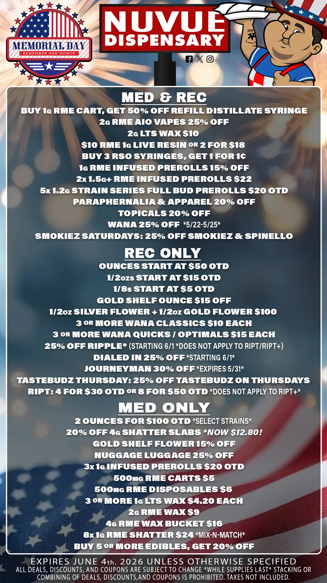 Site coupons Memorial Day 2026